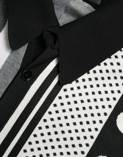 Dolce &amp; Gabbana Élégant cardigan rayé en soie mélangée