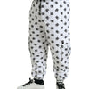 Dolce & Gabbana White Logo DG Print Men Jogger Sweatpants Pants