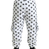 Dolce & Gabbana White Logo DG Print Men Jogger Sweatpants Pants