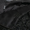 Dolce & Gabbana Black Crystal Handmade Knee Pencil Skirt