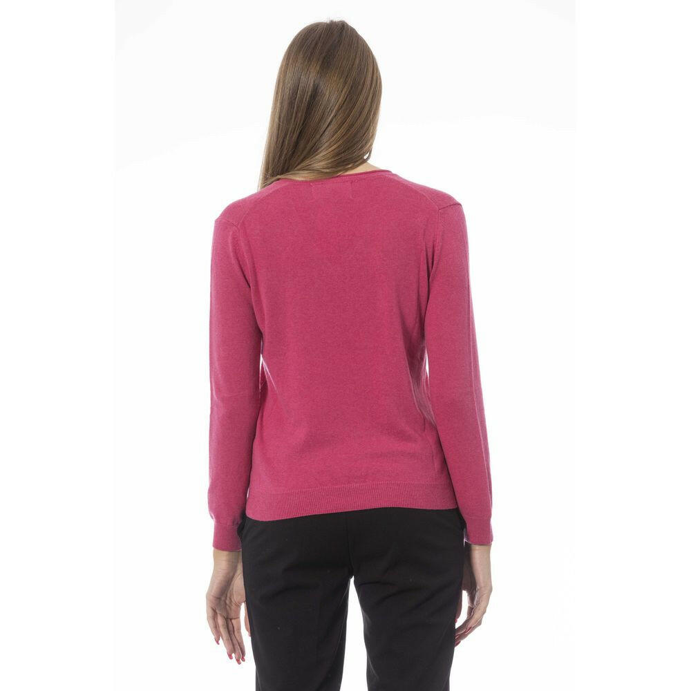 Pull femme en cachemire fuchsia Baldinini Trend