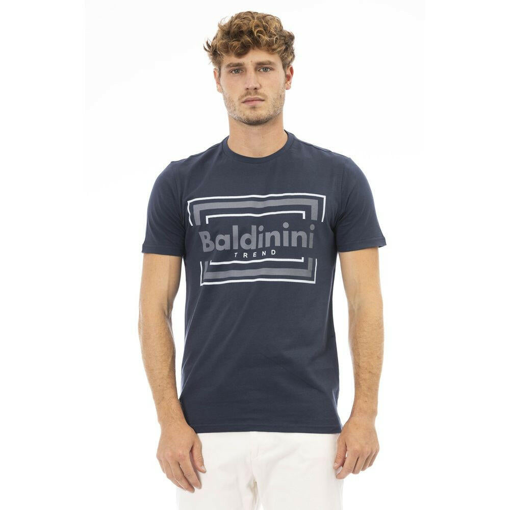 Baldinini Trend Blaues Baumwoll-T-Shirt