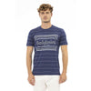 T-shirt homme en coton bleu tendance Baldinini