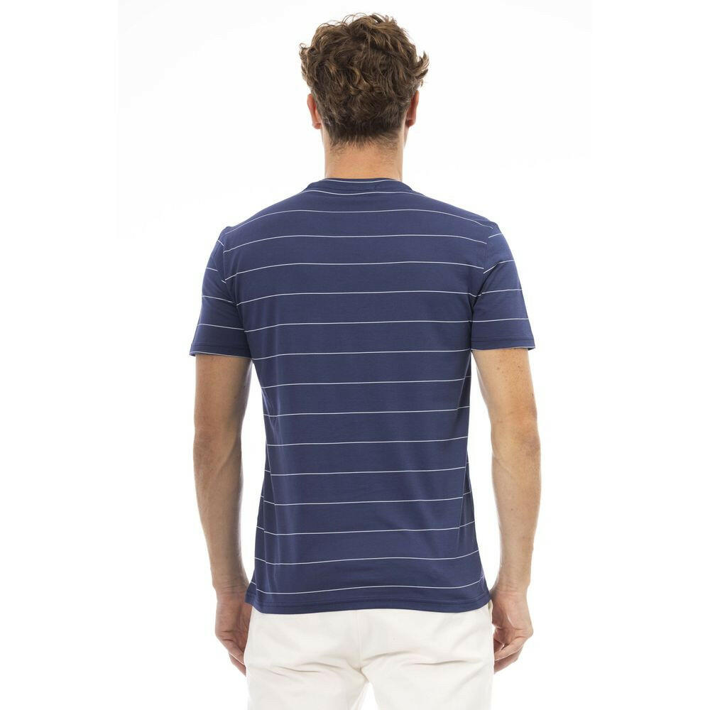 T-shirt homme en coton bleu tendance Baldinini