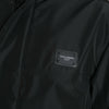 Dolce & Gabbana Black Polyester Logo Plaque Hooded Jacket