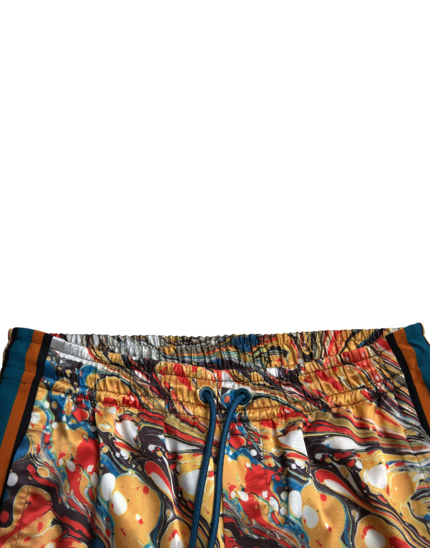 Dolce &amp; Gabbana Satinhose mit mehrfarbigem Marmor-Print