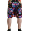 Dolce & Gabbana Multicolor Luminarie Print Men Bermuda Shorts