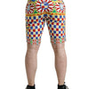 Dolce & Gabbana Multicolor Carretto Print Men Bermuda Shorts