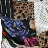 Dolce &amp; Gabbana – Mehrfarbiges, figurbetontes Midikleid mit Patchwork-Muster und Leopardenmuster