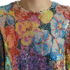 Dolce &amp; Gabbana – Mini-Etuikleid mit mehrfarbigem Blumenmuster und Pailletten