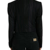 Dolce & Gabbana Black Striped SICILIA Double Breasted Jacket
