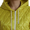 Dolce &amp; Gabbana – Gelbe, gesteppte Pulloverjacke aus Nylon mit Kapuze