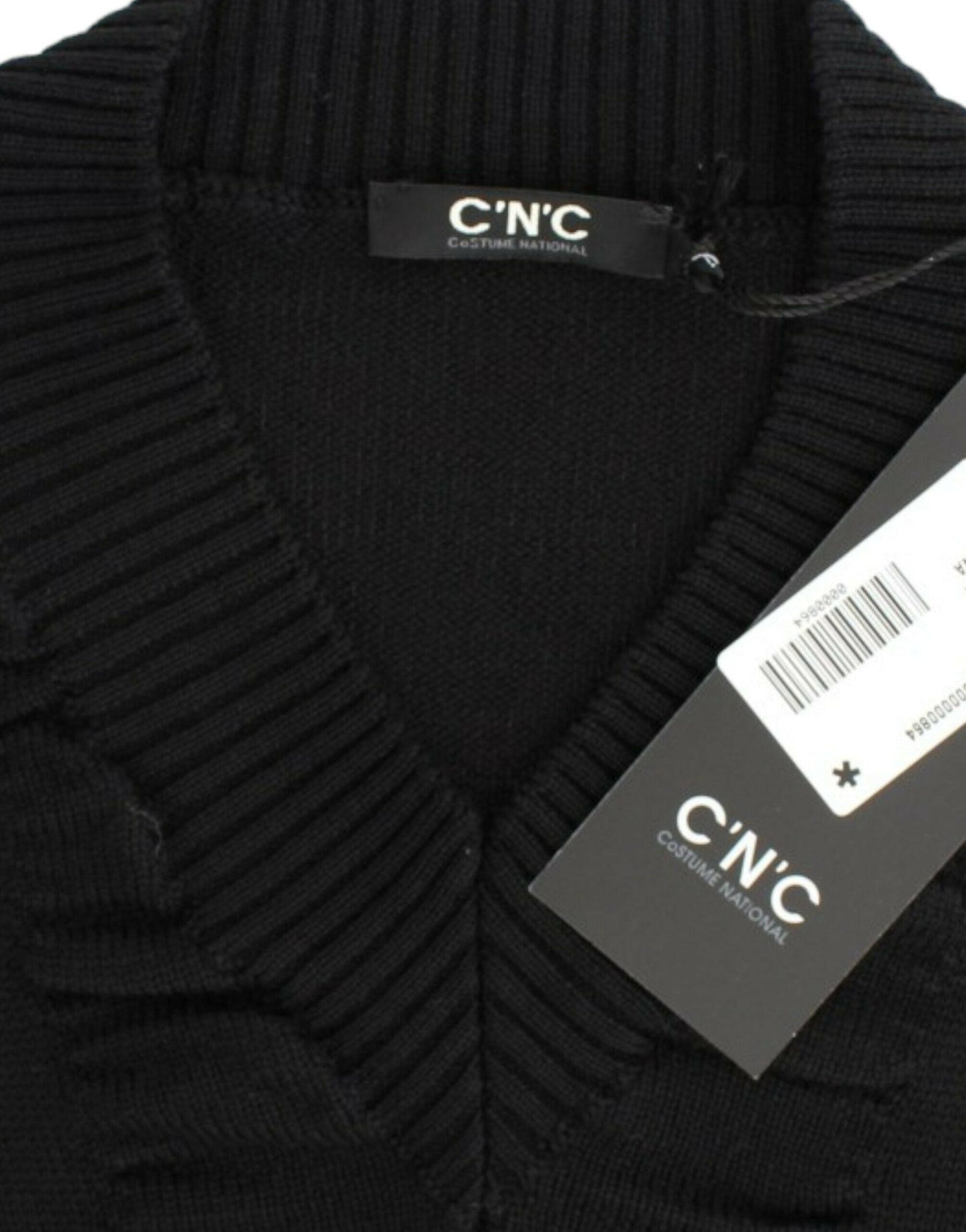 Costume National Black V-neck wool sweater