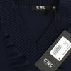 Costume National Dark blue V-neck wool sweater