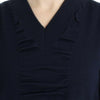 Costume National Dark blue V-neck wool sweater