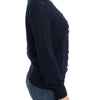 Costume National Dark blue V-neck wool sweater