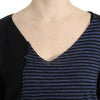 Costume National Black striped V-neck sweater