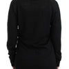 Costume National Black striped V-neck sweater