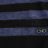 Costume National Black striped V-neck sweater