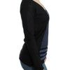Costume National Black striped V-neck sweater