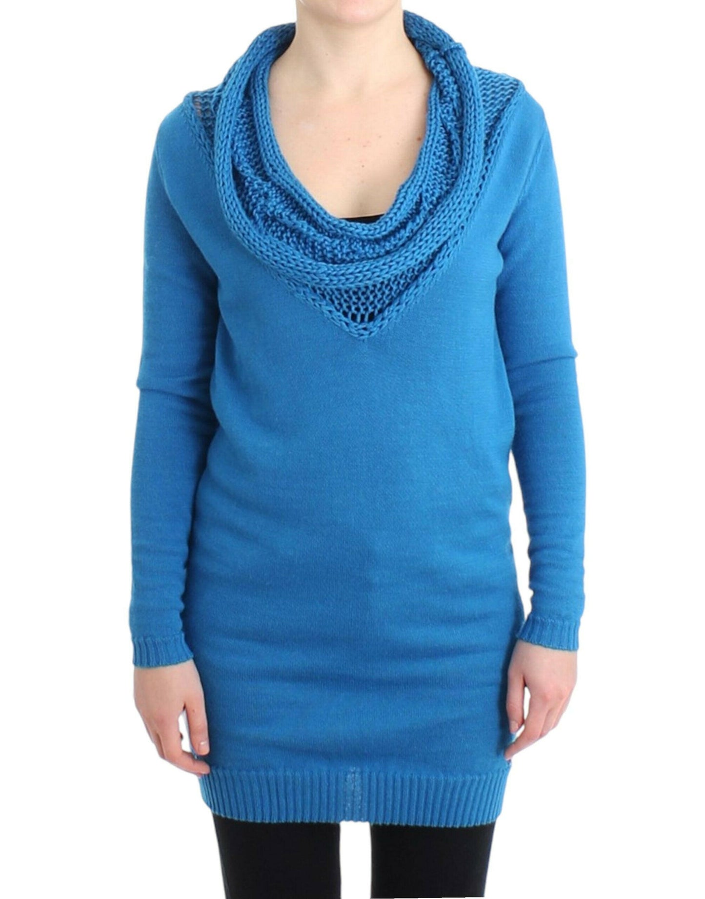 Costume National – Blauer Pullover mit Rundhalsausschnitt