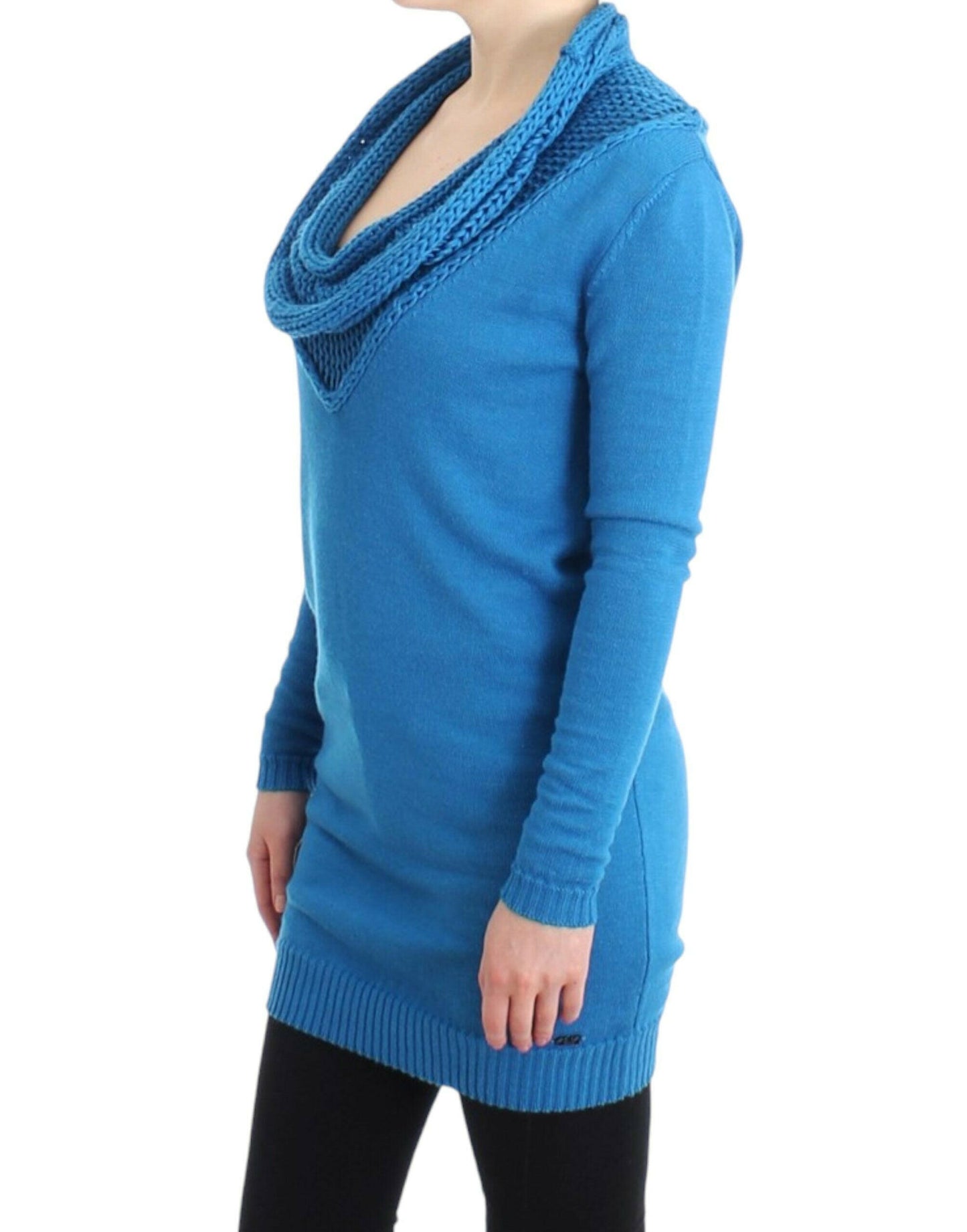 Costume National – Blauer Pullover mit Rundhalsausschnitt