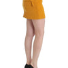 Costume National Yellow corduroy mini skirt