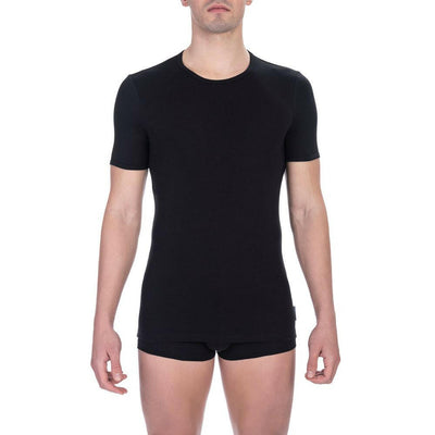 T-shirt homme en coton noir Bikkembergs