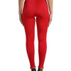 Dolce & Gabbana Red Nylon DG Logo Slim Leggings Pants