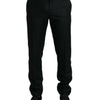 Dolce &amp; Gabbana – Schwarze Anzughose aus Wolle in Slim Fit