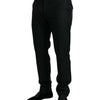 Dolce &amp; Gabbana – Schwarze Anzughose aus Wolle in Slim Fit
