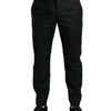 Dolce &amp; Gabbana – Schwarze Anzughose aus Wolle in Slim Fit