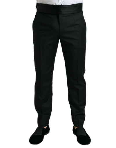 Dolce &amp; Gabbana – Schwarze Anzughose aus Wolle in Slim Fit