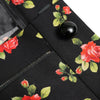 Dolce &amp; Gabbana – Schwarze, hoch taillierte Karottenhose aus Wolle mit Blumenmuster