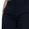 Dolce & Gabbana Blue Mid Waist Tapered Cropped Pants