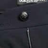 Dolce & Gabbana Blue Mid Waist Tapered Cropped Pants