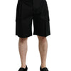 Dolce &amp; Gabbana – Schwarze Cargo-Bermudashorts aus Baumwollstretch