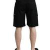 Dolce &amp; Gabbana – Schwarze Cargo-Bermudashorts aus Baumwollstretch