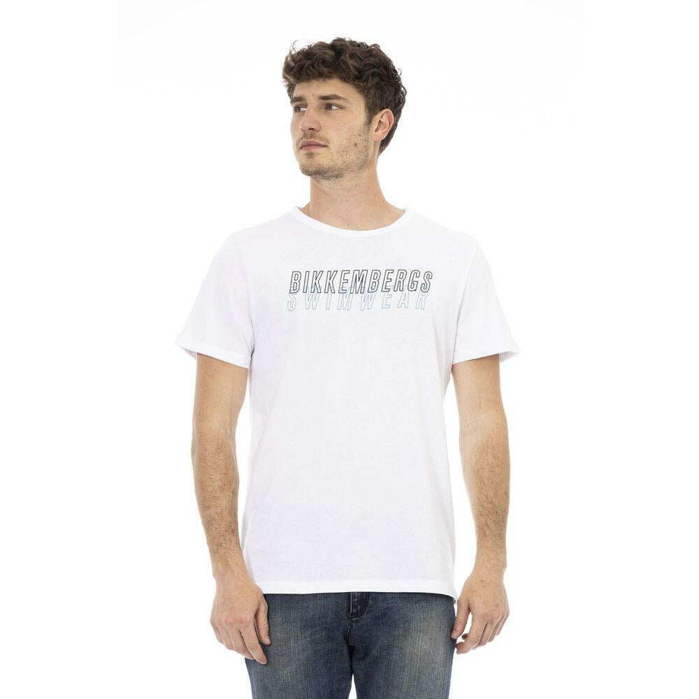 Weißes Baumwoll-T-Shirt von Bikkebergs