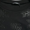 Dolce &amp; Gabbana – Schwarzer Pullover mit floraler Logo-Applikation