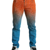 Dolce & Gabbana Multicolor Ombre Cotton Slim Fit Denim Jeans