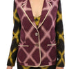House of Holland Purple checkered blazer jacket
