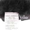 Dolce &amp; Gabbana Schwarze Ellbogenhandschuhe aus Biberfell und Lammleder