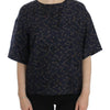 Dolce & Gabbana Blue gold key print silk blouse