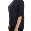 Dolce & Gabbana Blue gold key print silk blouse