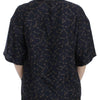 Dolce & Gabbana Blue gold key print silk blouse