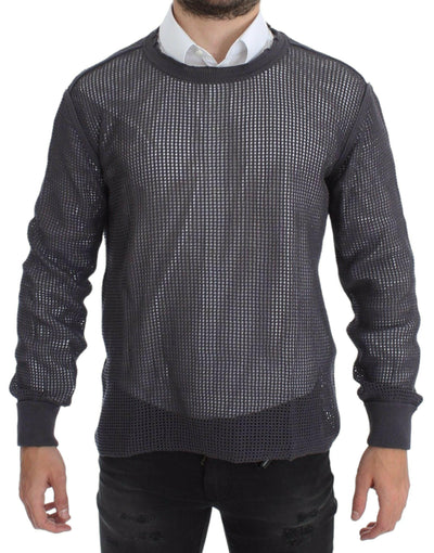 Pull élégant à col rond en résille Dolce &amp; Gabbana en violet clair