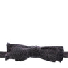 Dolce & Gabbana Gray Black Wool Bow Tie