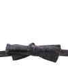 Dolce & Gabbana Gray Black Wool Bow Tie
