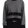 Dolce & Gabbana Gray Black Lace Wool Cashmere Sweater
